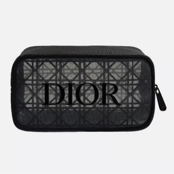 Dior Handbags - Dior Black Velvet Mesh Travel Pouch